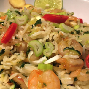Riso basmati con gamberi